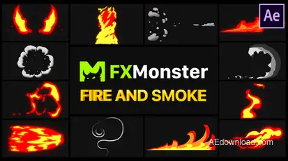 Fire And Smoke Elements | After Effects Video Displays template preview