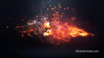 Fire Logo Intro Video Displays template preview
