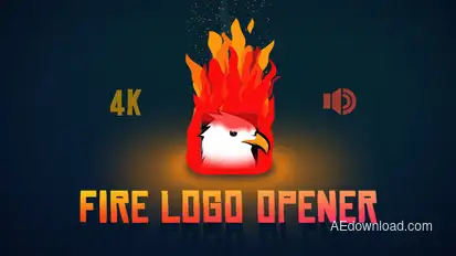Fire Logo Opener Video Displays template preview