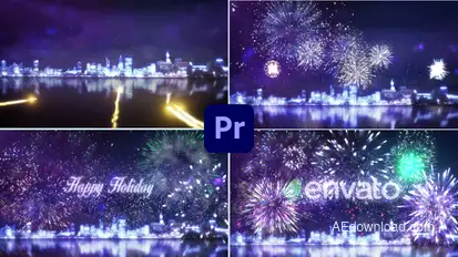 Fireworks/Celebrating Holiday New Year Logo 2 Premiere Pro template preview