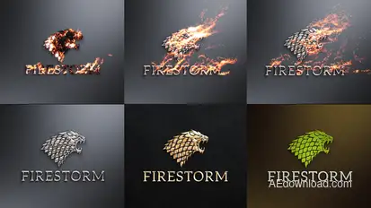 Flame & Metal / Fire Logo Reveal Video Displays template preview