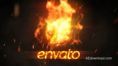 Flame Logo Reveal Video Displays template preview