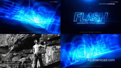 FLASH Cinematic Title Video Displays template preview