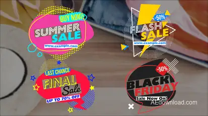 Flash Sale Price Tag Badges Premiere Pro template preview