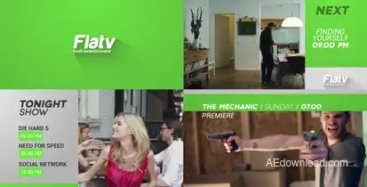 Flat Broadcast Pack Video Displays template preview