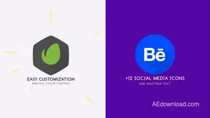 Flat Logo Animation Video Displays template preview