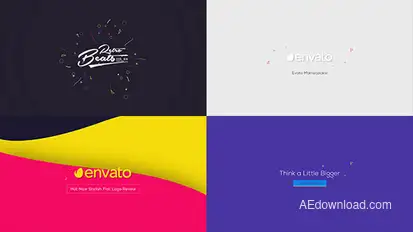 Flat Logo Animations Video Displays template preview