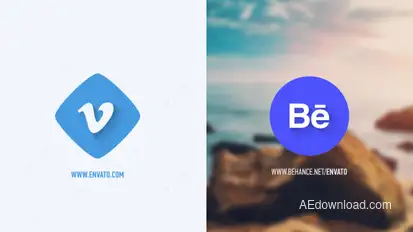 Flat Logo Opener Video Displays template preview