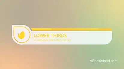Flat Lower Thirds Video Displays template preview