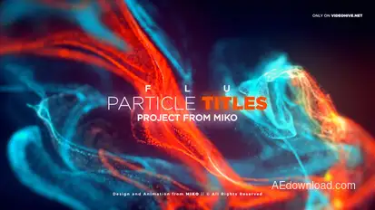 FLU - Particles Titles Video Displays template preview