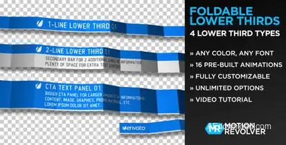 Foldable Lower Thirds Video Displays template preview
