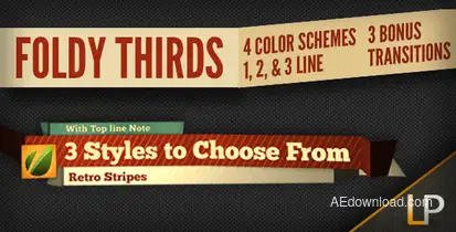 Foldy Lower Thirds Video Displays template preview