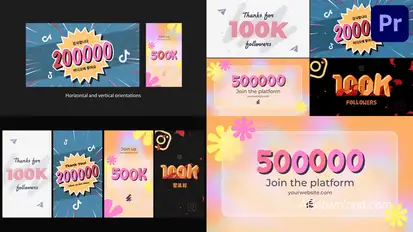 Followers Typography for Premiere Pro Premiere Pro template preview