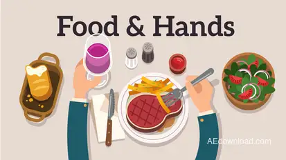 Food & Hands Explainer Video Displays template preview
