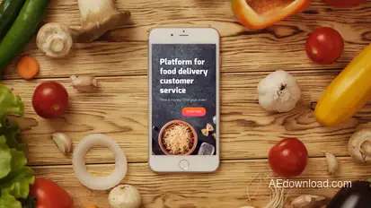 Food App Logo Reveal Video Displays template preview