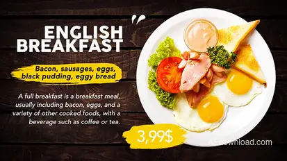 Food Market Video Displays template preview