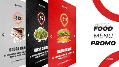 Food Menu Promo (Vertical) Premiere Pro template preview