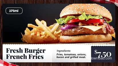 Food Slideshow Video Displays template preview