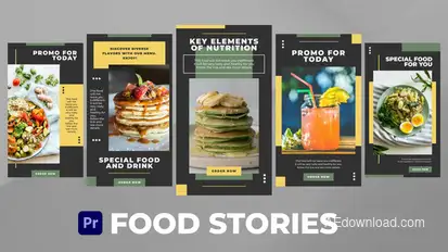Food Stories for Premiere Pro Premiere Pro template preview