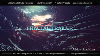 Fractal Trailer Video Displays template preview