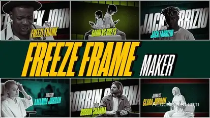 Freeze Frame V3 Premiere Pro template preview