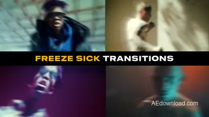 Freeze Sick Transitions Premiere Pro template preview