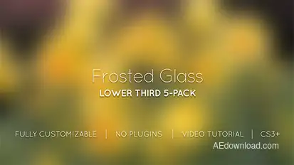 Frosted Glass Lower Thirds Video Displays template preview