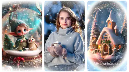 Frozen Ice Screen Vertical - Instagram Reels, TikTok, Shorts Premiere Pro template preview