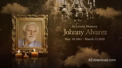 Funeral Memorial Card | MOGRT Premiere Pro template preview