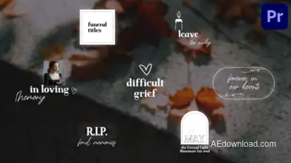 Funeral Titles for Premiere Pro Premiere Pro template preview