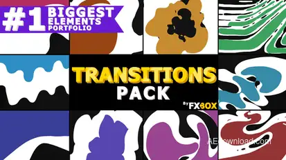 Funny Liquid Transitions | After Effects Video Displays template preview