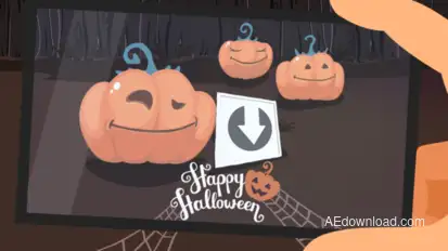 Funny Pumpkins. Halloween Slideshow. Video Displays template preview