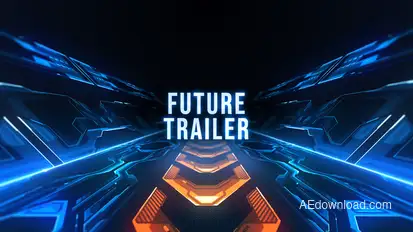 Future Trailer Titles Video Displays template preview