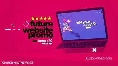 Future Website Promo 2in1 Video Displays template preview