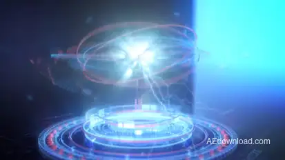 Futuristic Energy Circles Logo Video Displays template preview