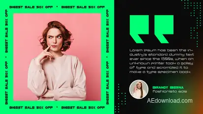 Futuristic Fashion Sale Promo MOGRT Premiere Pro template preview