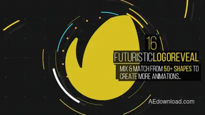 Futuristic Logo Reveal Pack Video Displays template preview