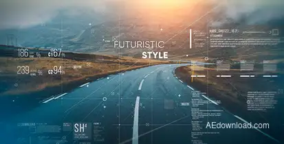 Futuristic Parallax Slideshow Video Displays template preview