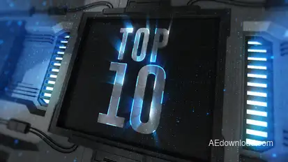 Futuristic Top 10 Video Displays template preview