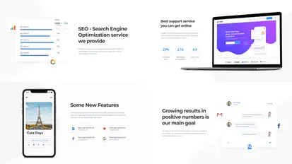 G1 - App / Website Presentation Pack Video Displays template preview