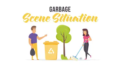 Garbage - Scene Situation Video Displays template preview