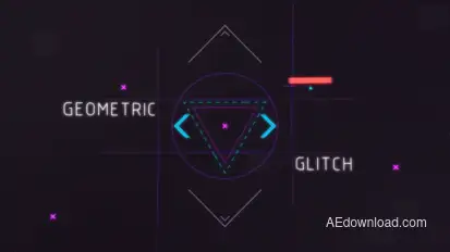 Geometric Glitch Intro 2 Video Displays template preview