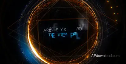 Geometry Titles Trailer Video Displays template preview