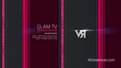 Glam TV - Broadcast Pack Pro Video Displays template preview