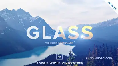 Glass Logo Opener Video Displays template preview