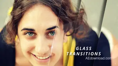 Glass Transitions Video Displays template preview