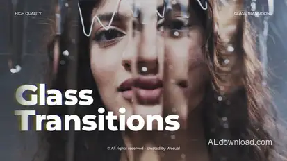 Glass Transitions | MOGRT Premiere Pro template preview