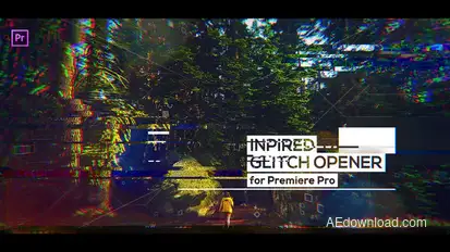 Glitch Inspired Opener for Premiere Pro Video Displays template preview