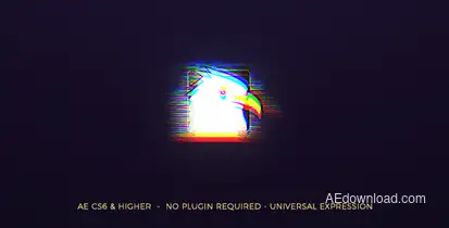 Glitch Intro Video Displays template preview