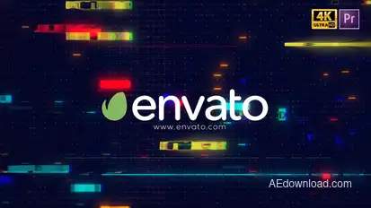 Glitch Logo Intro Pro Video Displays template preview